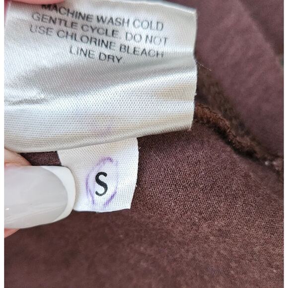 Vintage 90s Equestrian Design Riding Pants Small Brown Pull On Leggings Suede - Picture 9 of 12